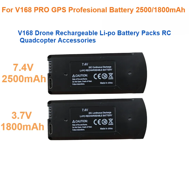 

Drone Rechargeable Li-po Battery Packs RC Quadcopter Accessories Drones For V168 PRO GPS Profesional Battery 3000/2000mAh V168