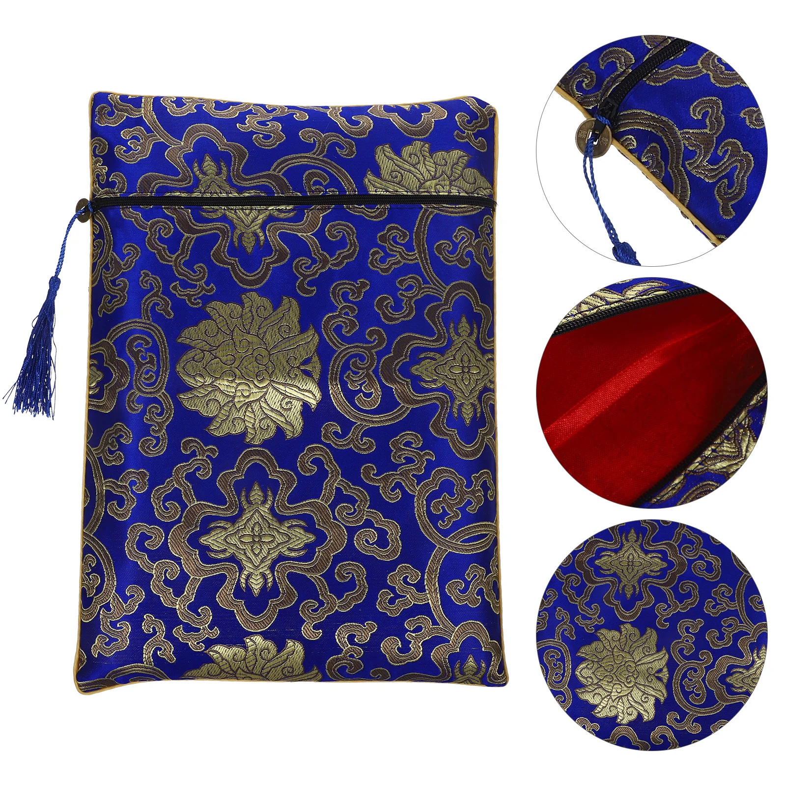 Sac à fermeture éclair portable, petit rangement de nettoyage, étui à stylo anti-rayures, poudres, carnet d\'évaluation, crayon, grand galet