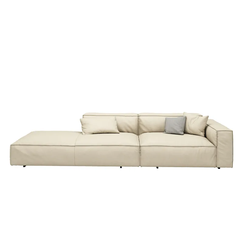 

Minimalist down sofa living room tofu block straight row sofa combination with princess
