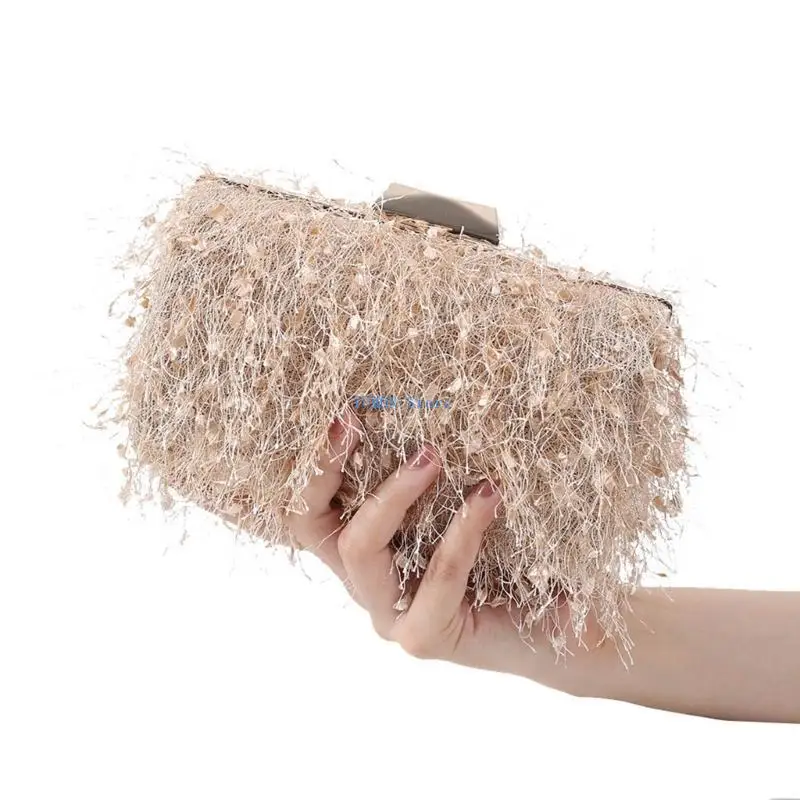 D0UD Simple Tassels Clutch Purse Wallet Handbag Evening Clutch Bag Party Shoulder Bag