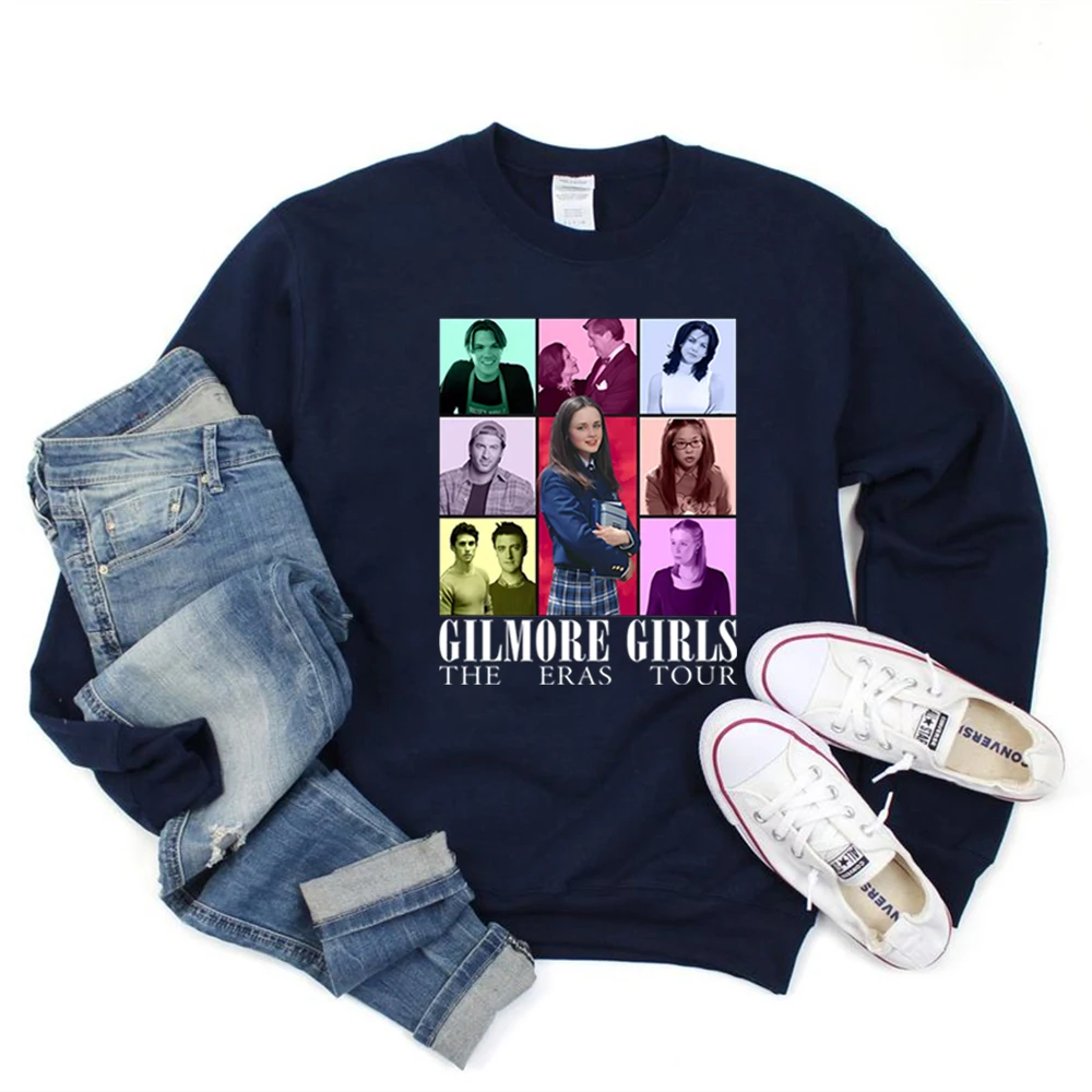 Gilmore Girls The Eras Tour Women Sweatshirt O Neck Streetwear Fashion Long Sleeved Hoodies Vintage Photos Tv Shows Jumpers