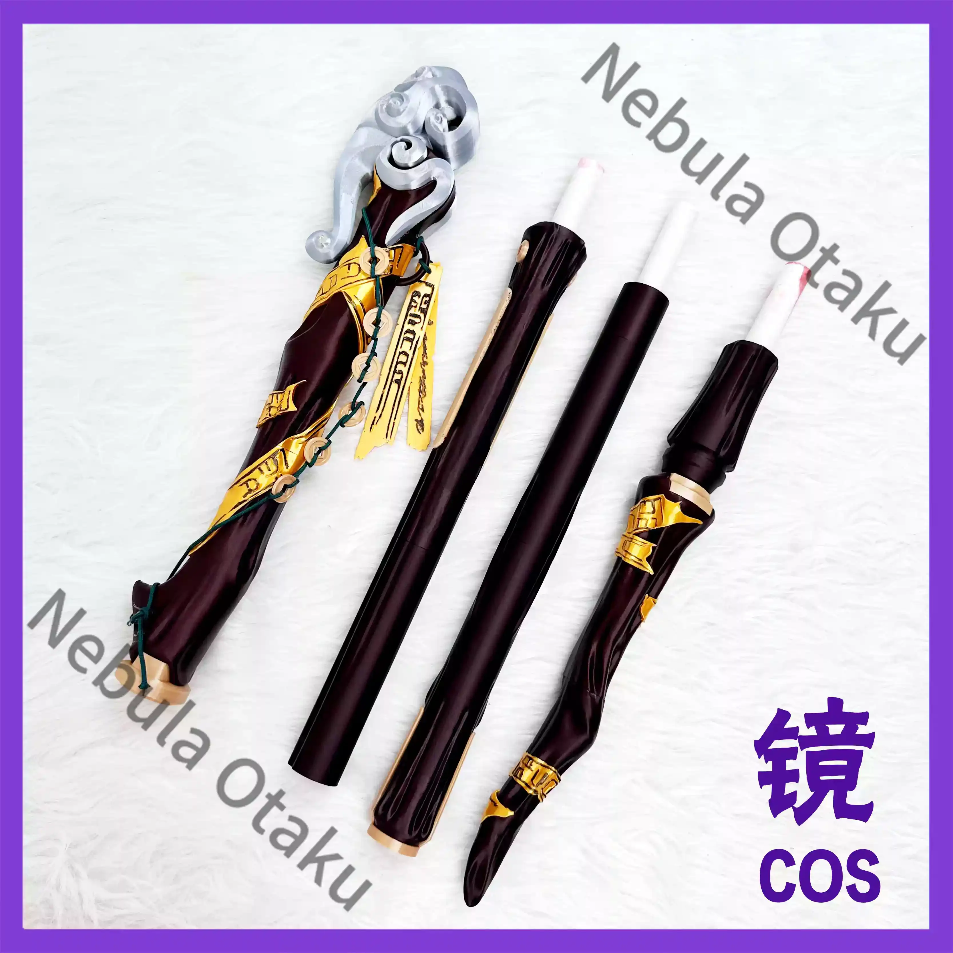 Wuthering Waves Jingran Cosplay Anime Stage Prop Walking Stick Holding An Object Detachable Change Color and Emit Light Game view 6