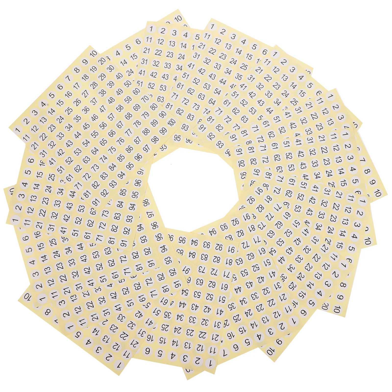 15 قطعة تسميات أرقام صغيرة مستديرة ذاتية اللصق أرقام ملصقات 1-100 للمنزل مكتب الفصول الدراسية تخزين منظمة الايداع #5