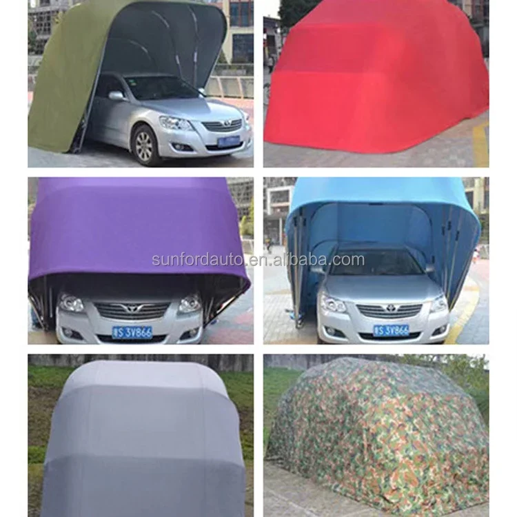 Design Folding Round Car Garage Outdoor Portable Easy-to-Use Canopy Sunshade Windproof Car Parking Easy Folding Car