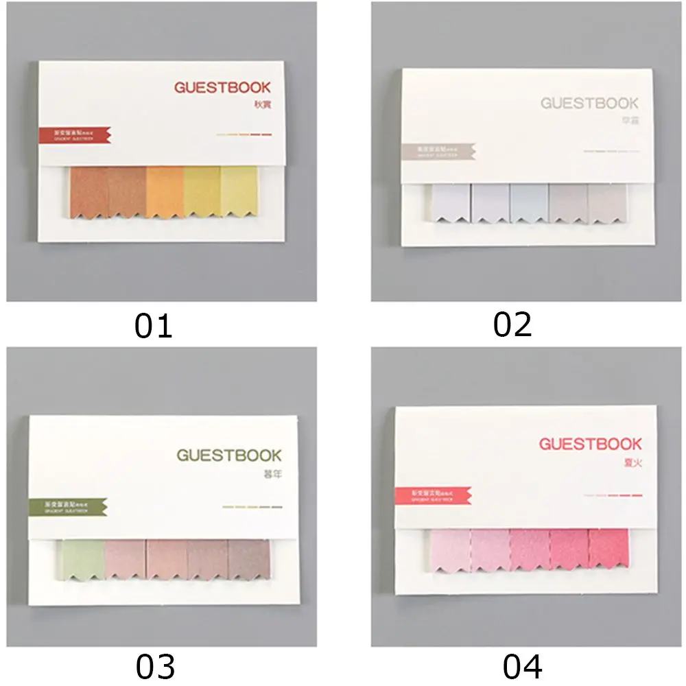 5 Colors N Times Flags Tabs Message Notes Bookmark Marker Kawaii Memo Pad Sticky Notes Index Stickers Stationery Sticker