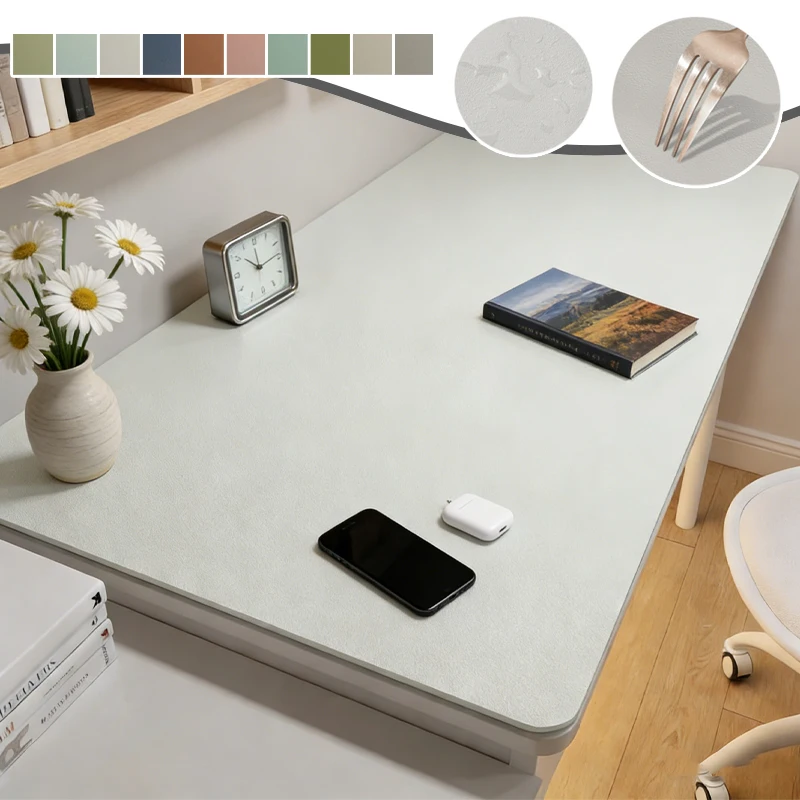 

Large Student Study Desk Mat Leather Non Slip Oil Proof Waterproof Surface for Eye Protection Computer School Office Home Use
