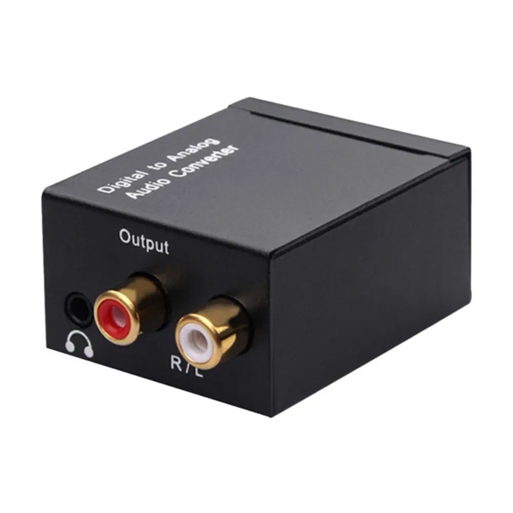 Digital/Coaxial Fiber Digital To Analog Audio Converter Toslink S/PDIF Analog Output Converter Optical Fiber 3.5MM Audio