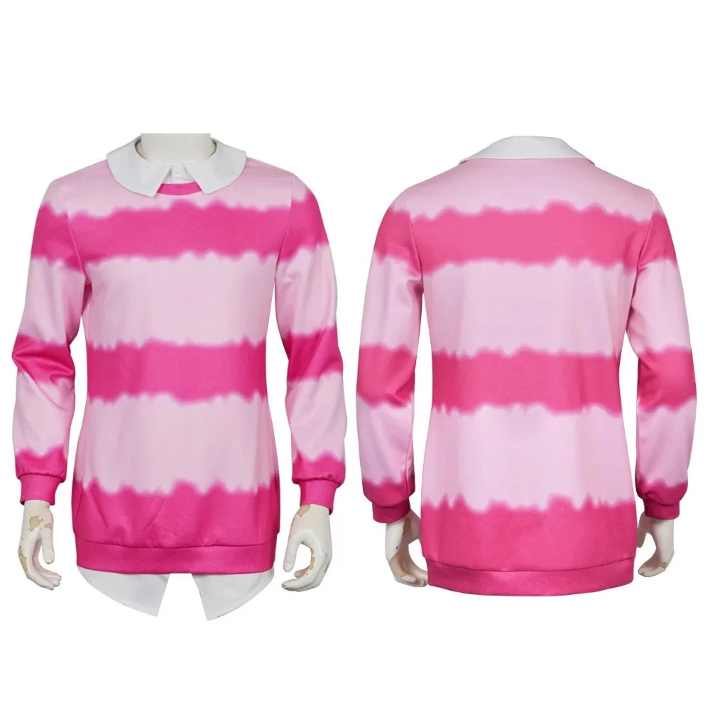 

New KPop Demon Hunters Cosplay Costume Saja Boys Baby Pink Long Sleeve Sweatshirt Halloween Cosplay Carnival Roleplay Outfits