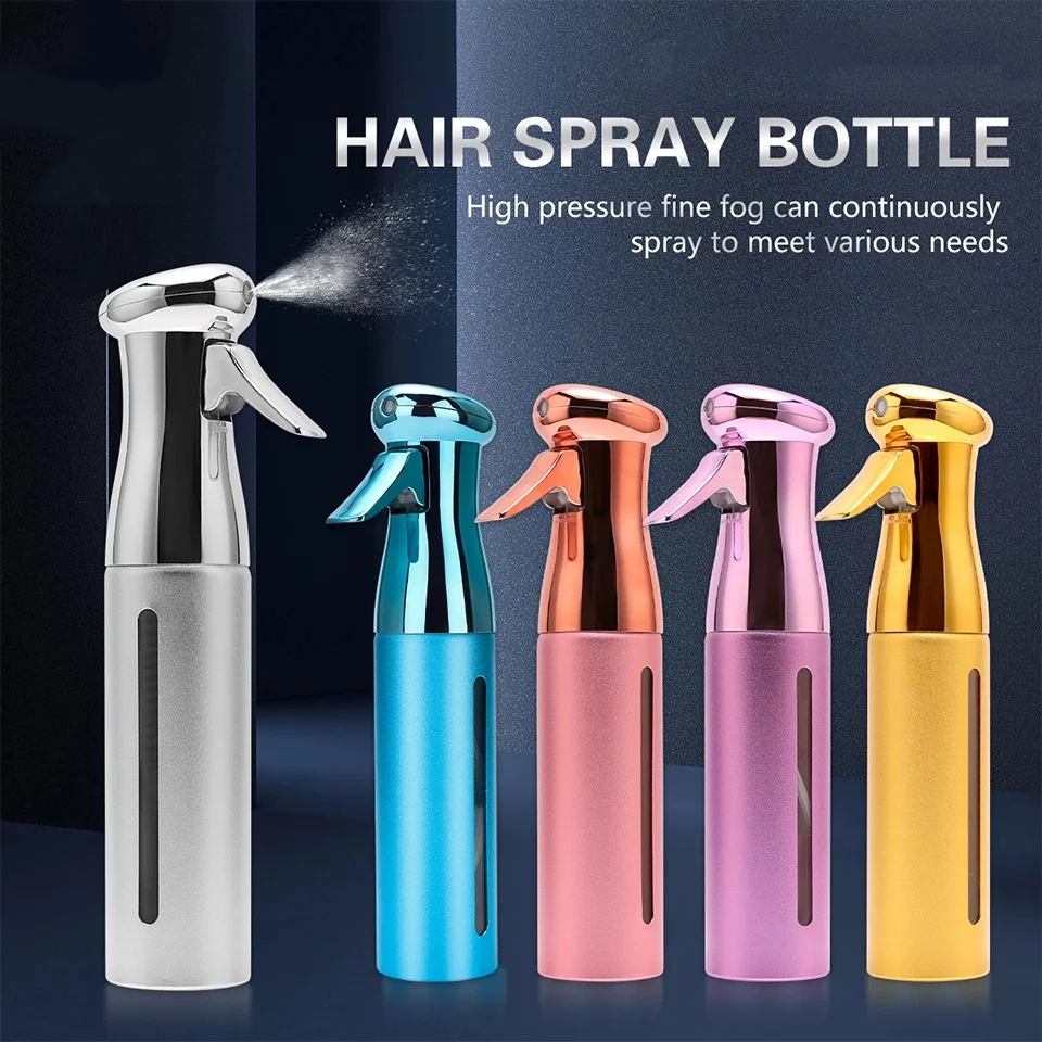 

300ML Barber Salon Fine Mist Spray Bottle Continuous Water Sprayer Hair Styling Plants Cleaning Household Leak-Proof Dispenser