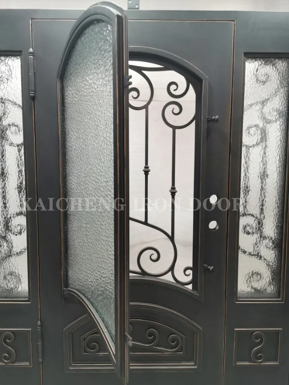 Puerta principal individual para Exterior, Puerta de Hierro personalizada, precio