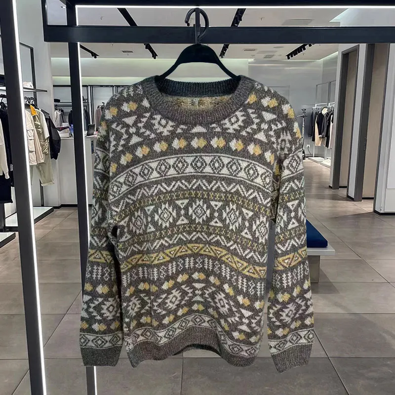 

Утепленный вязаный свитер с круглым вырезом, модный осенне-зимний мужской повседневный топ, универсальный базовый слой от бренда Bird Poer