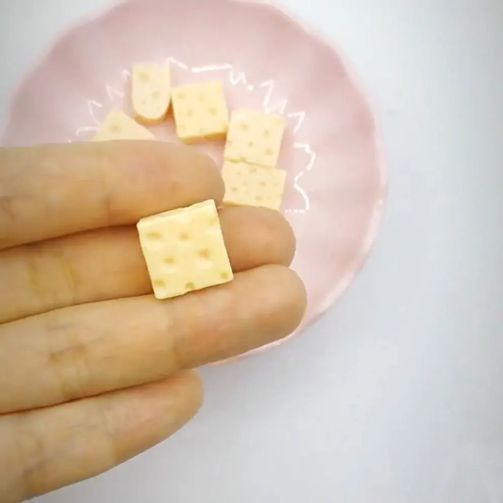 10PCS Mini Cheese Miniature Breakfast Pretend Play Kitchen Small Doll Food Toy Accessories Ornaments - Image 6