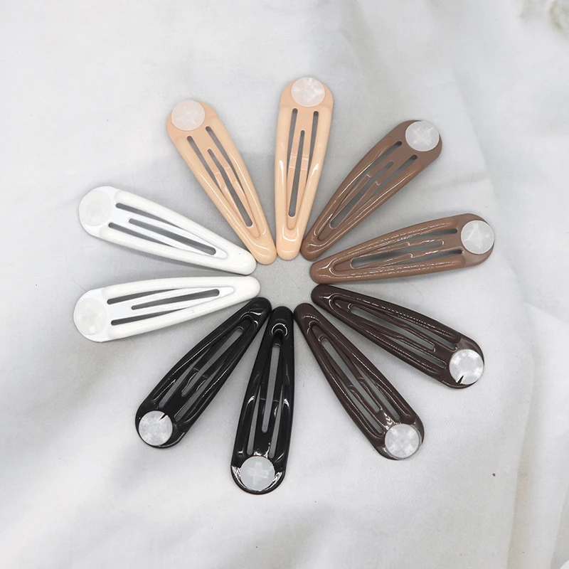 30/50/100Pcs Metal Snap Hair Clips Base Setting Colorful BB Hairpin Barrette for Diy Jewelry Making Kids Girl Hair Accessories