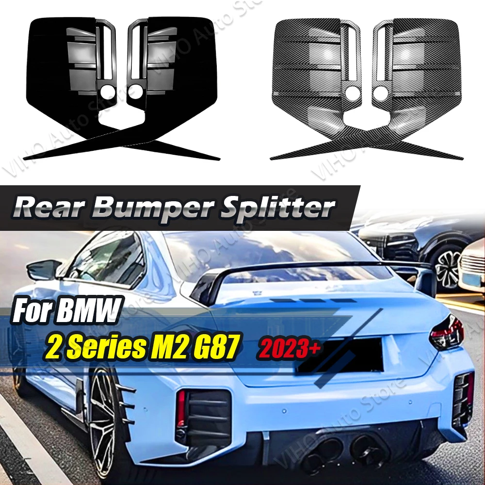 For BMW M2 G87 2023 2024 ABS Car Rear Side Bumper Lower Air Vent MP Wind Spoiler Cover Body Kits Tuning Splitter Diffuser Trim