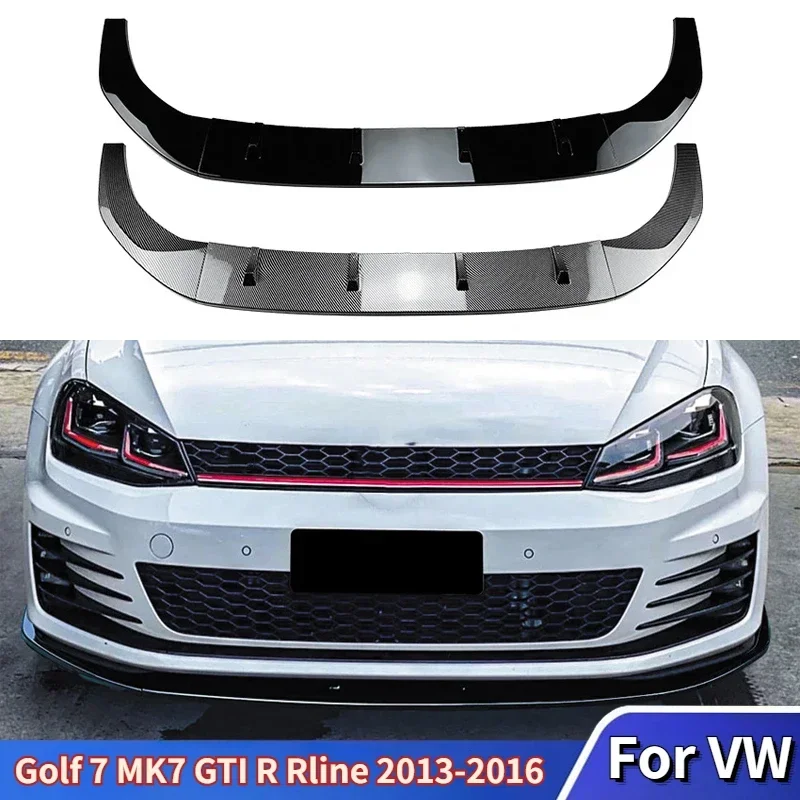 Car Front Bumper Spoiler Lip Lower Guard Plate Splitter Board Blade Diffuser for VW Golf 7 MK7 GTI R Rline 2013-2016 Auto Parts