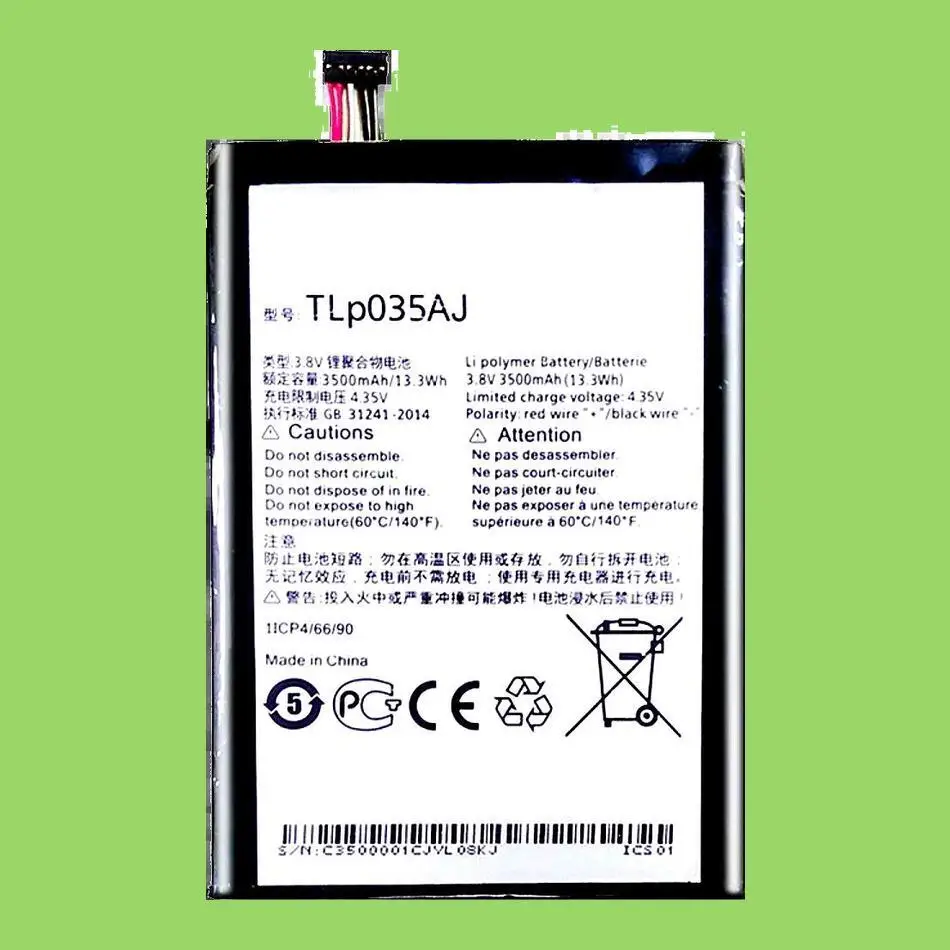 

High Compatibility TLP035AJ For Alcatel One Touch M823 N1 Max Reliable Replacement 3500Mah Mobile Phone Battery