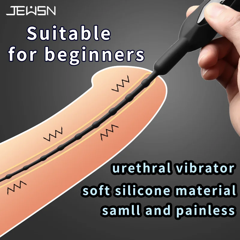 Jeusn männlicher Harnröhre vibrator weicher Silikon Harnröhre dilatator Set Katheter Penis Plug klingende Pferde augen stimulation für Sonde Mann