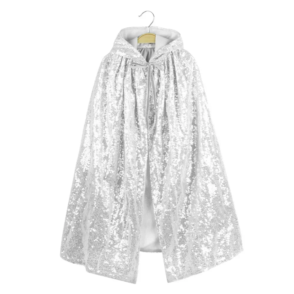 Hochwertiger Kinder-Umhang mit glitzernden Pailletten, stilvoller Schal-Mantel, trendiges grenzübergreifendes Outfit für Mädchen, geeignet für Feiertage und Themenveranstaltungen. – Detail 22