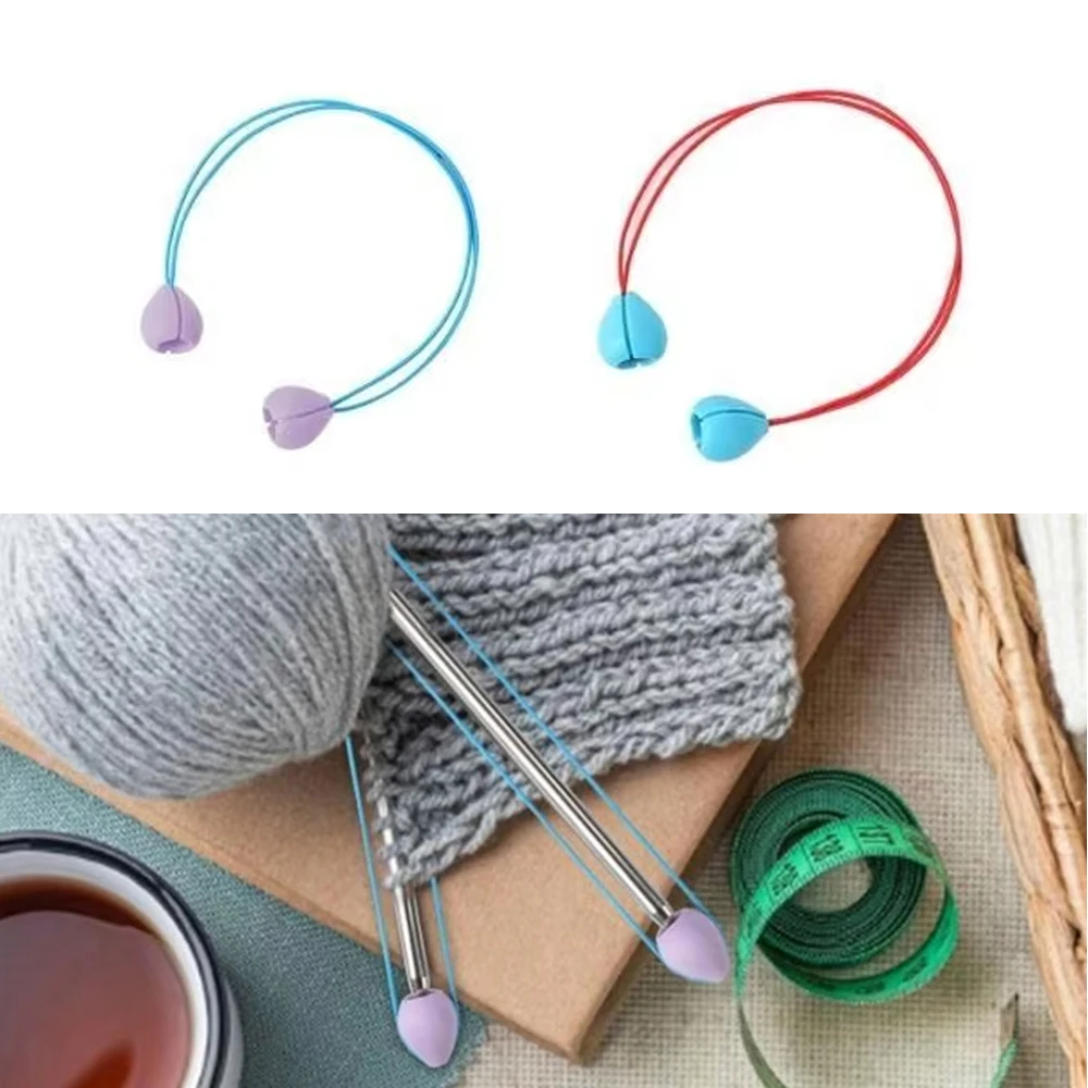 1pc Knitting Needles Caps Silicone Tip Protectors Needle Point Stoppers Purple Anti Puncture Blockage for Sewing and Knitting