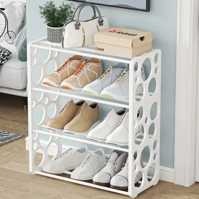 Shoe Rack Simple Lace Four-layer Shoe Rack Doorway Home Storage Shoe Cabinet Dormitory Economical Dust-proof Storage Rack