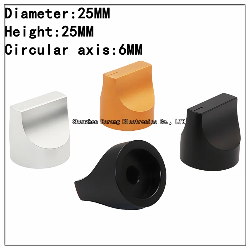 25×25MM all-aluminum sandblasted duck bill knob Potentiometer/encoder cap cap Power amplifier volume knob cap on the screw cap