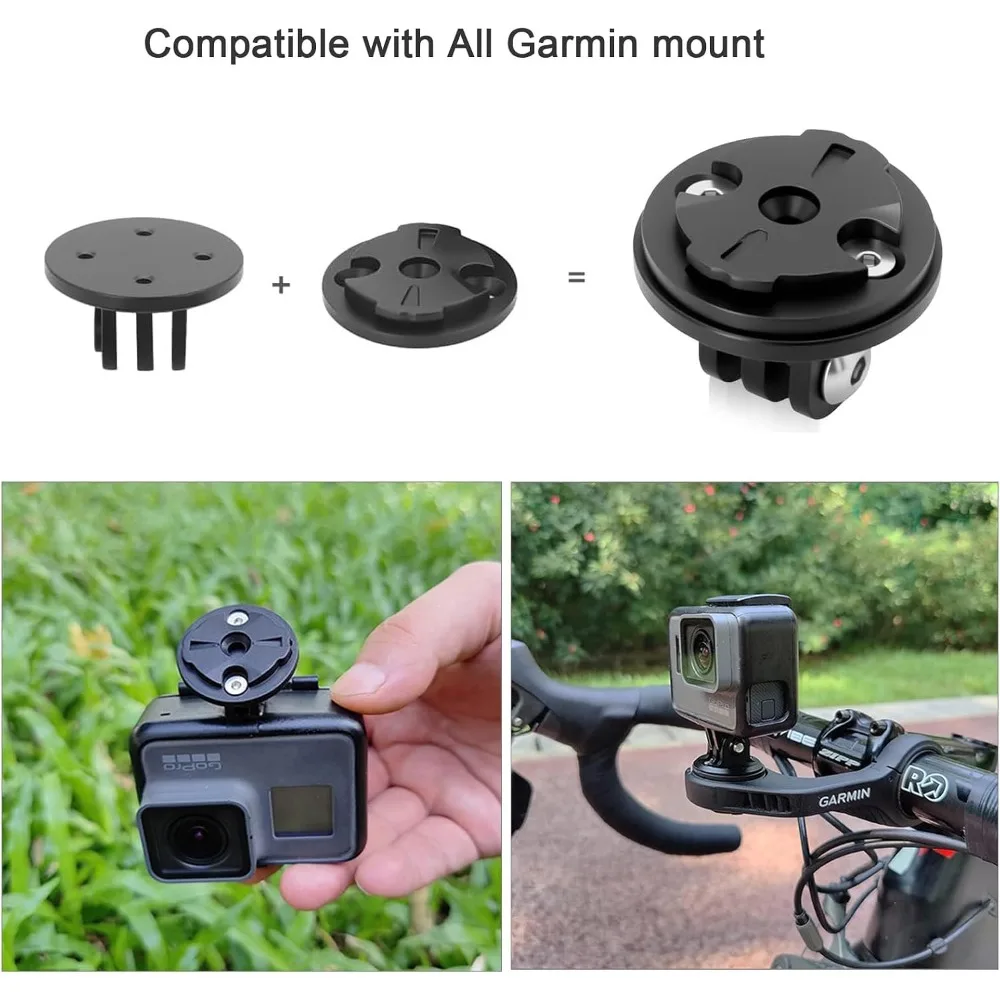 Interface Combo Adapter for Garmin Edge,Out Front Mount Quick Release Adapter Compatible with Gopro Action Camera Headlight - view 5