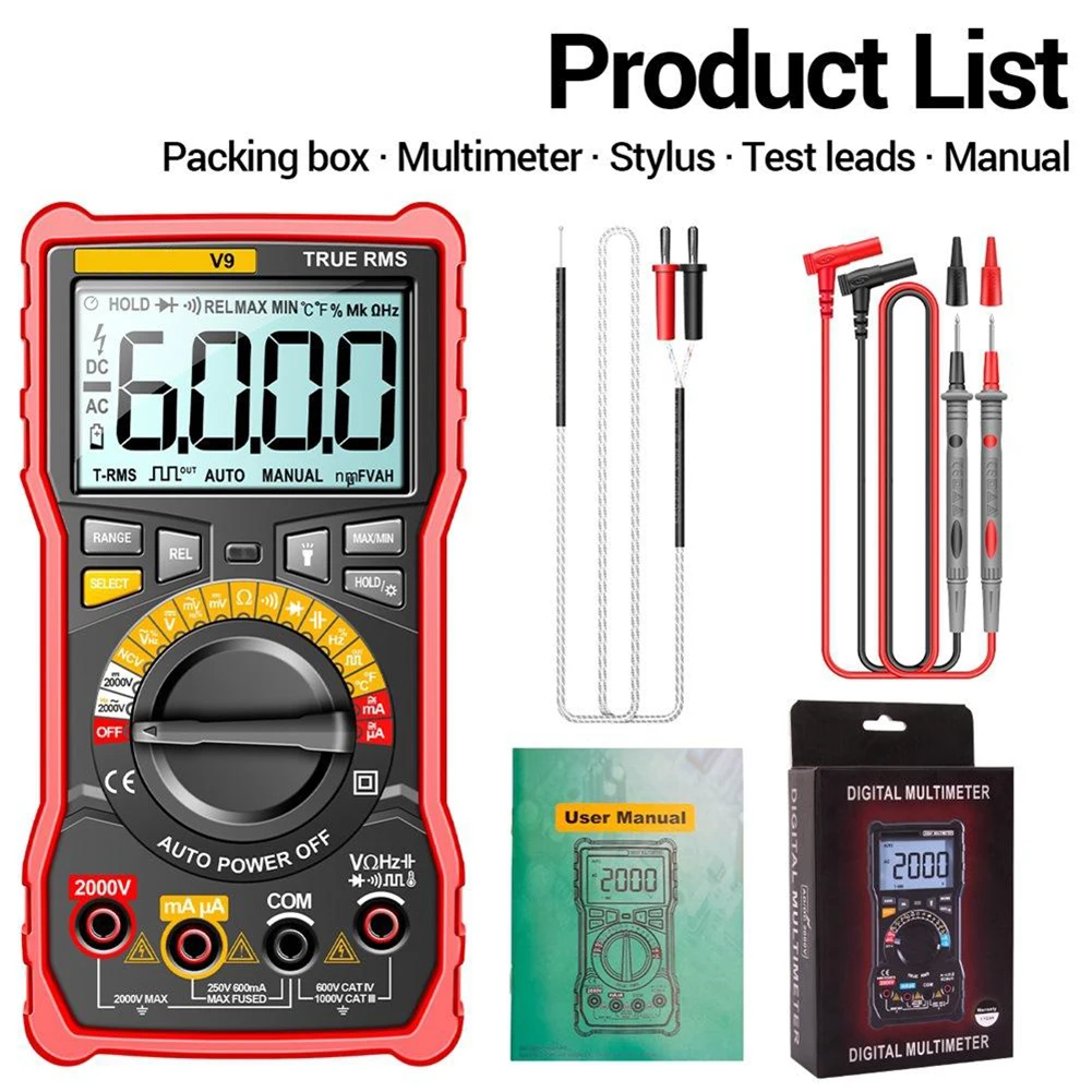 Smartly Crafted V9 Multi Purpose Meter featuring Extensive Measurement Ranges Suitable for Various Professional Needs