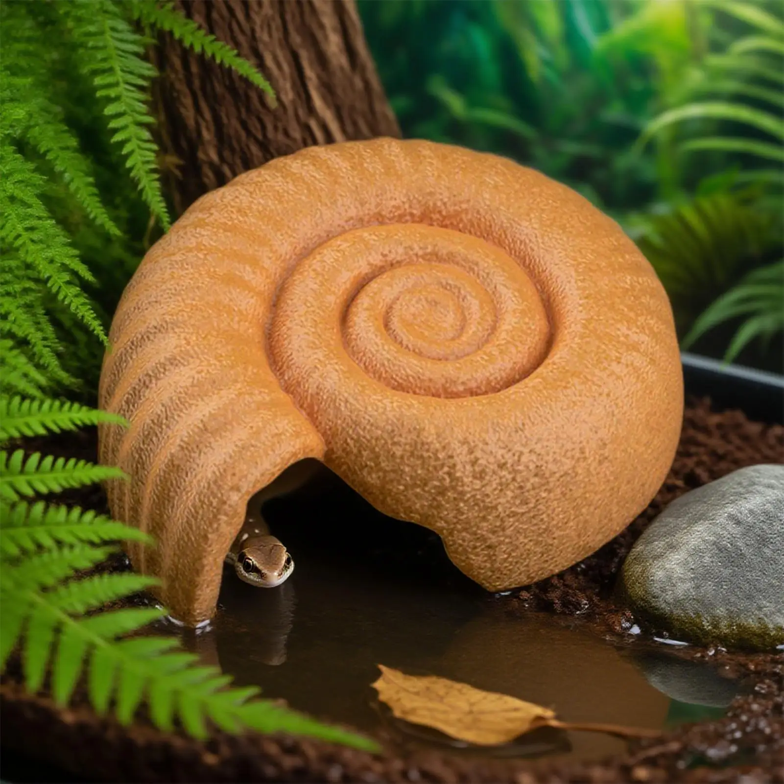 Reptile Hiding Hole Climbing Sunbathing Turtle Hiding Hole Resin Decoration Scenery Fish Tank Aquarium Landscape  Decoration