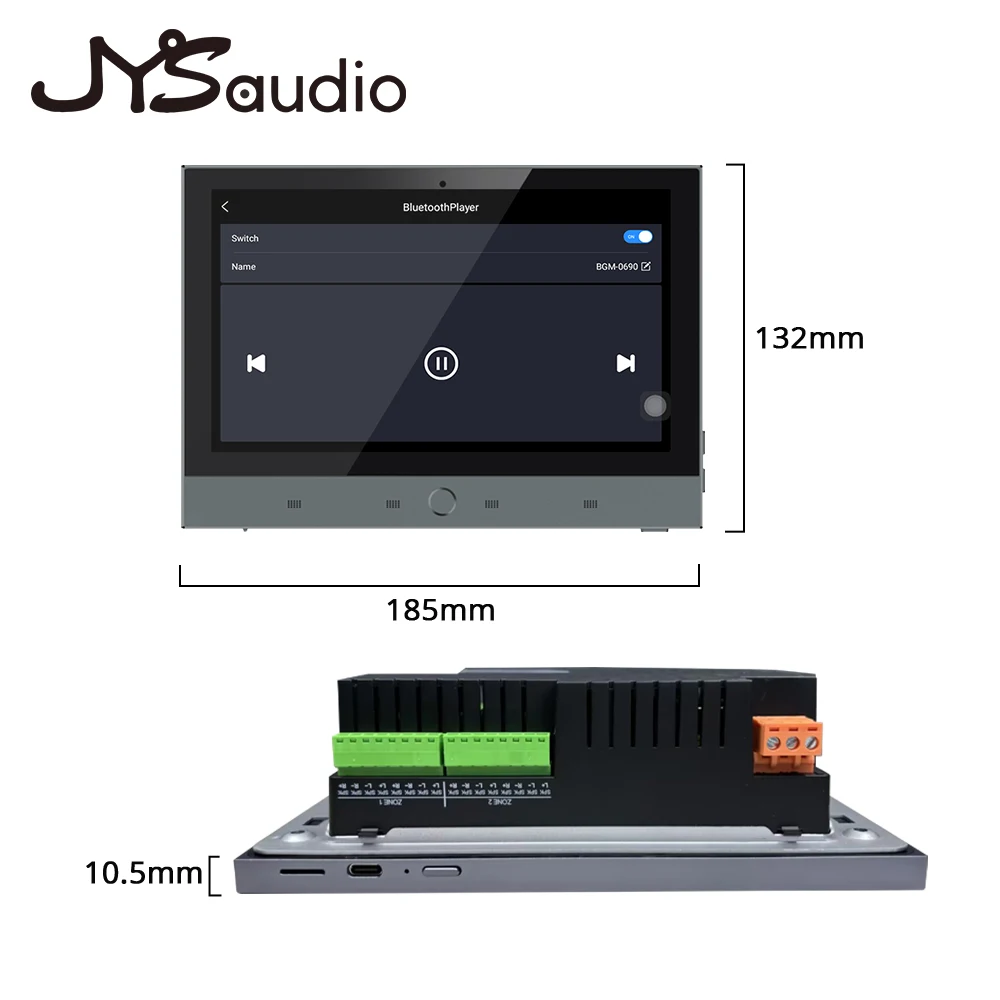 Inwall Amplifier Android Tablet 7INCH Display Android 11 System Can Use Google Play Store YouTube Tiktok Spotify Alexa Chrome