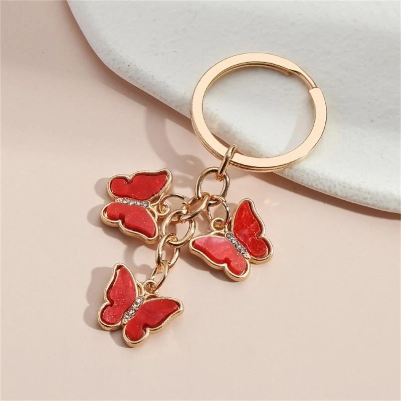 

G5AE Butterfly Keyring Pendant Car Keychain Ornament Keychain Decorative Accessories