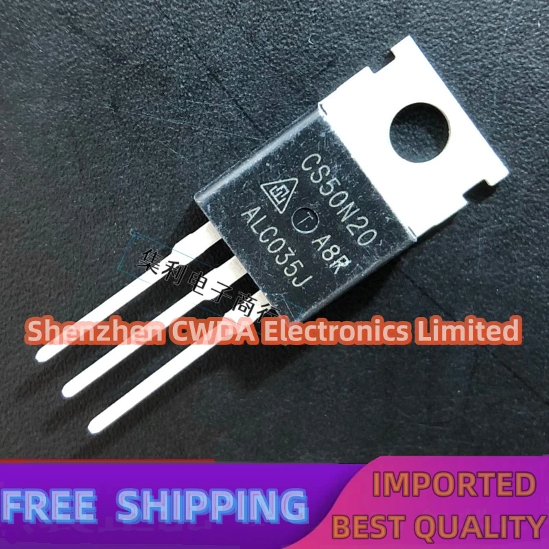 10PCS-20PCS  CS50N20  CS50N20A8R 50N20 TO-220 MOS 50A200V In Stock Can Be Purchased