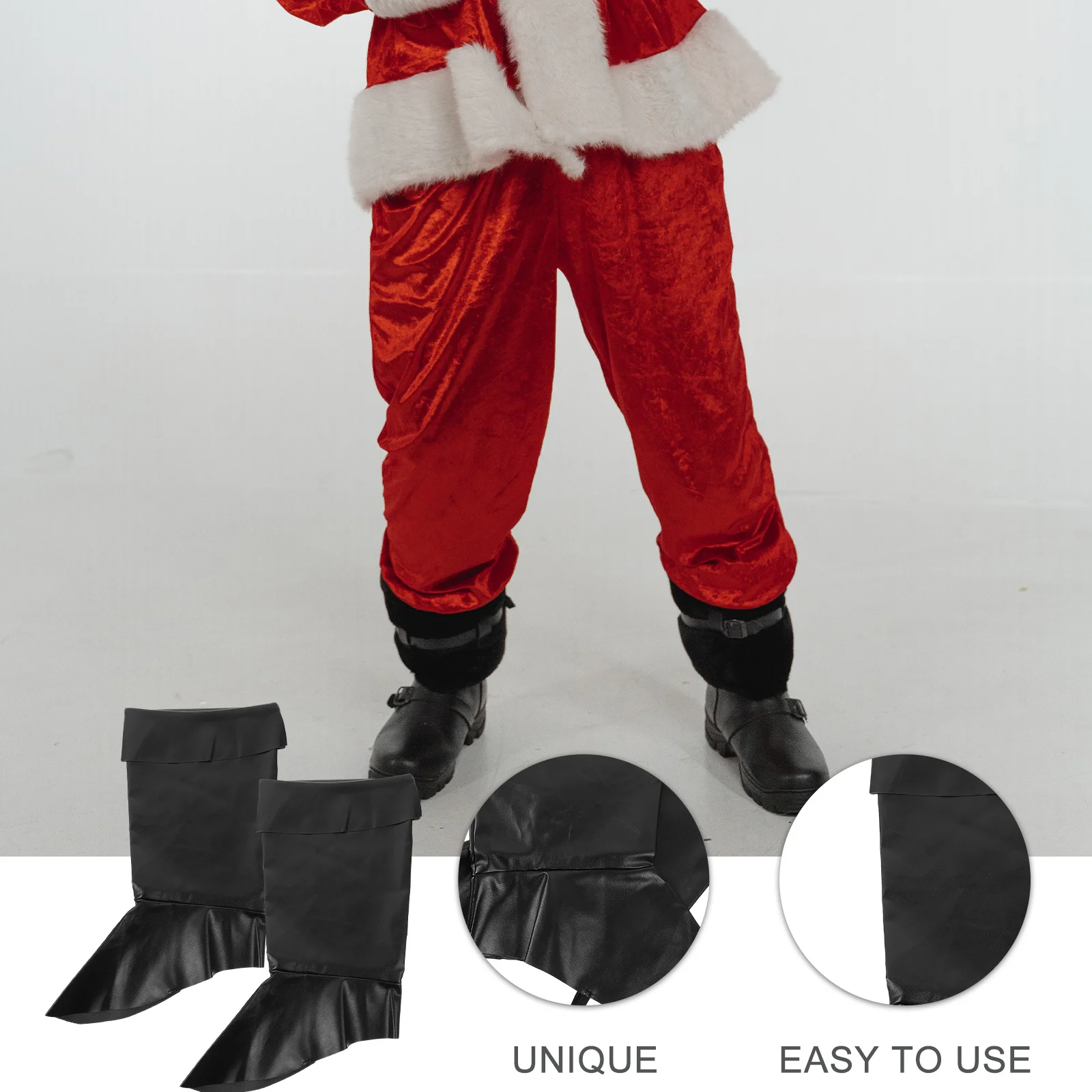 

1 Pair Santa Claus Boot Cover Christmas Cosplay Party Costume Decor Boot Cover For Adult Festival Supplies Reindeer Outfit Prop