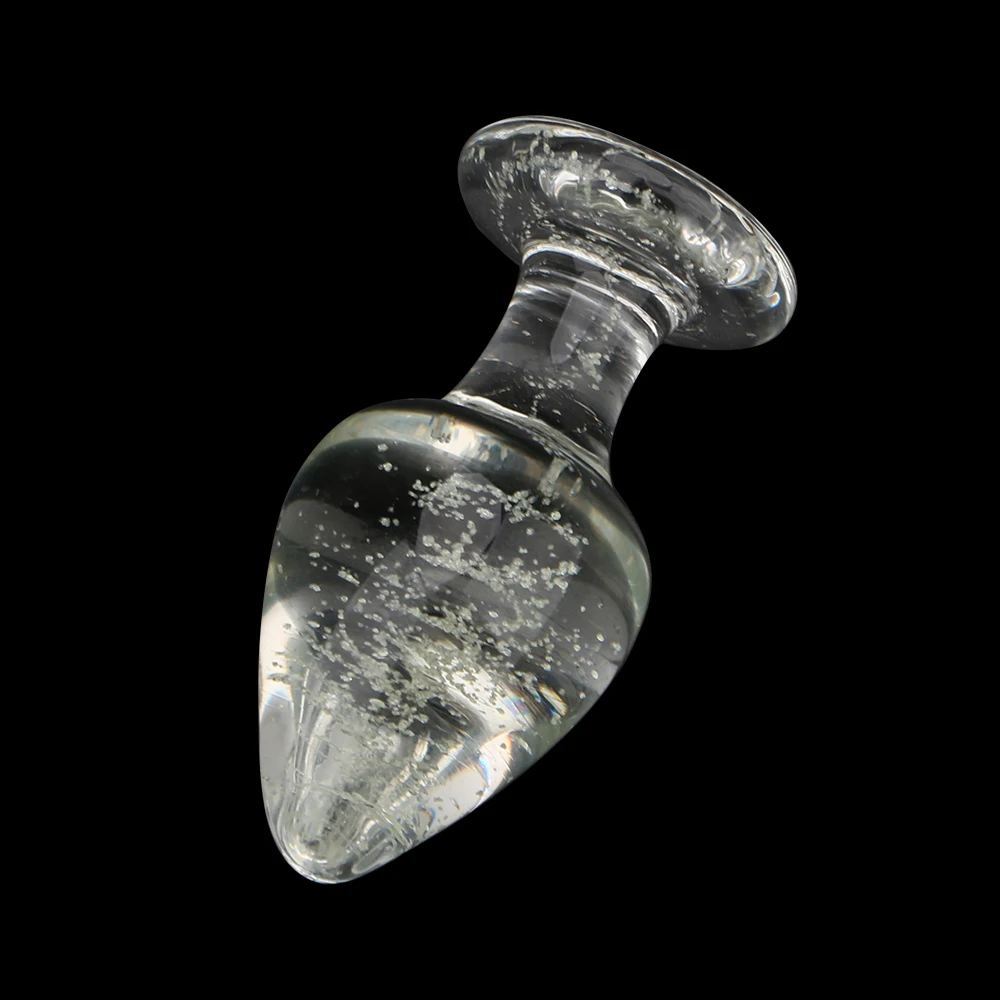 IKOKY Luminous Glass Butt Plug Anal Plug Toys for Adults Erotic Toys Crystal Jewelry Anal Beads Sex Shop No Vibration