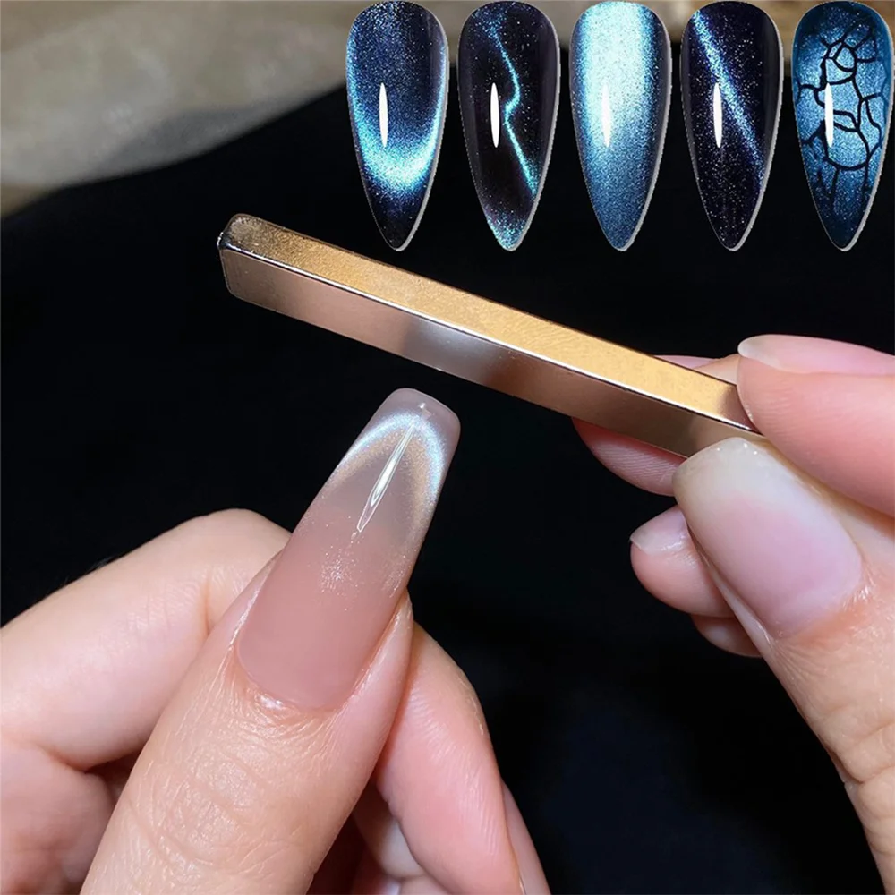 1/2 pièces Nail Art bâton magnétique 3D fort œil de chat bande magnétique ligne française bande multi-fonction aimant tige bricolage manucure Salon outil