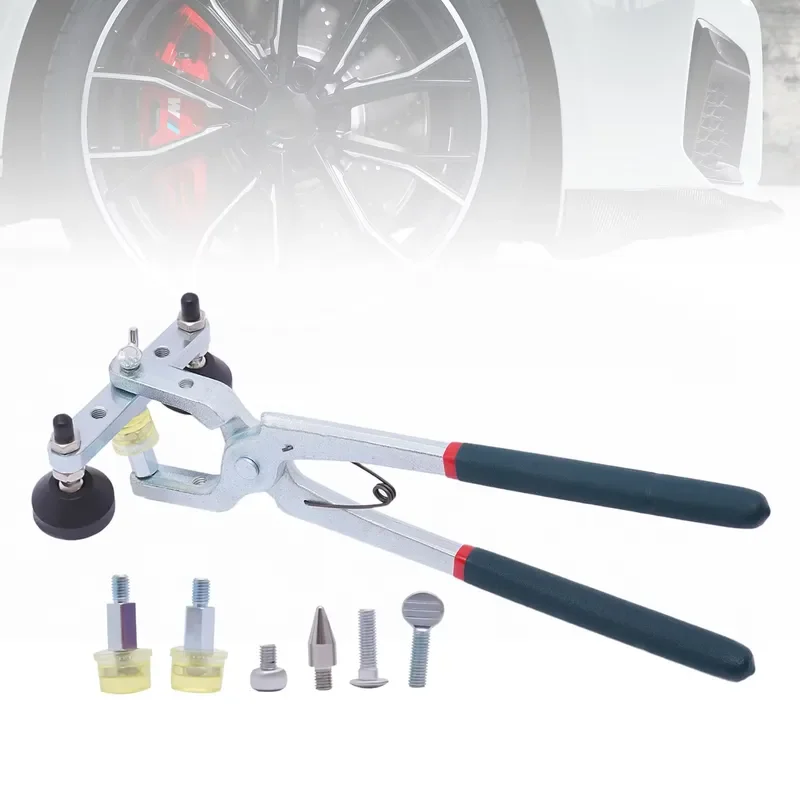 Universal Car Door Fender Edge Crimping Plier & Dent Repair Kit-Silver/Black/Red