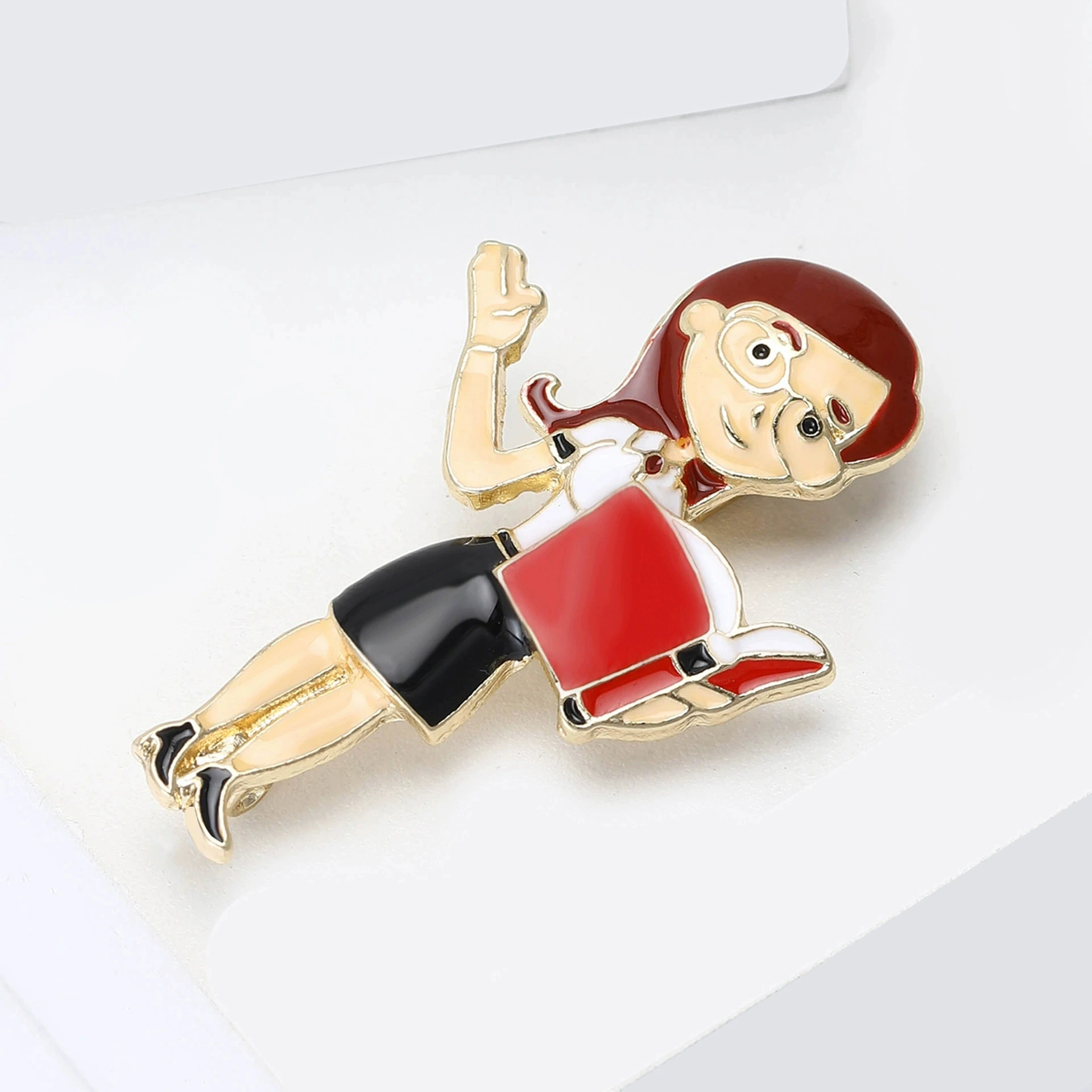 Alloy Enamel Creative A Kind Female Teacher Brooches For Women Unisex Great Gifts For Your Teacher Clothing Corsages