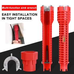 5/8 In 1 Flume Wrench Sink Anti-Slip Hand Tools Plumbing Wrench Faucet and Sink Installer Multifunctional Wrench Sink Wrench