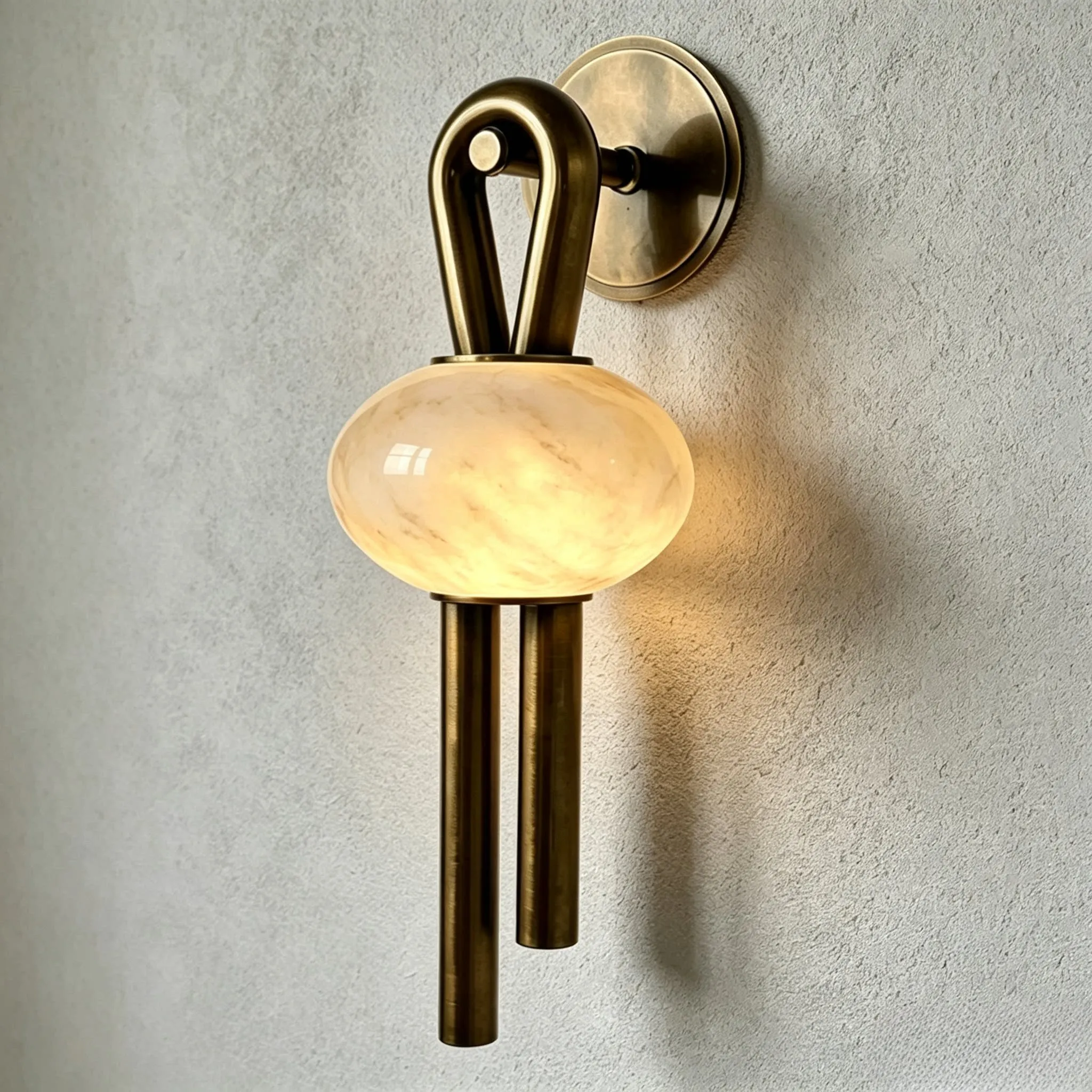 Modern Simple Spanish Marble All-copper Wall Lamp Design Bedside Lamp Aisle Corridor Light Luxury Ambient Lamp