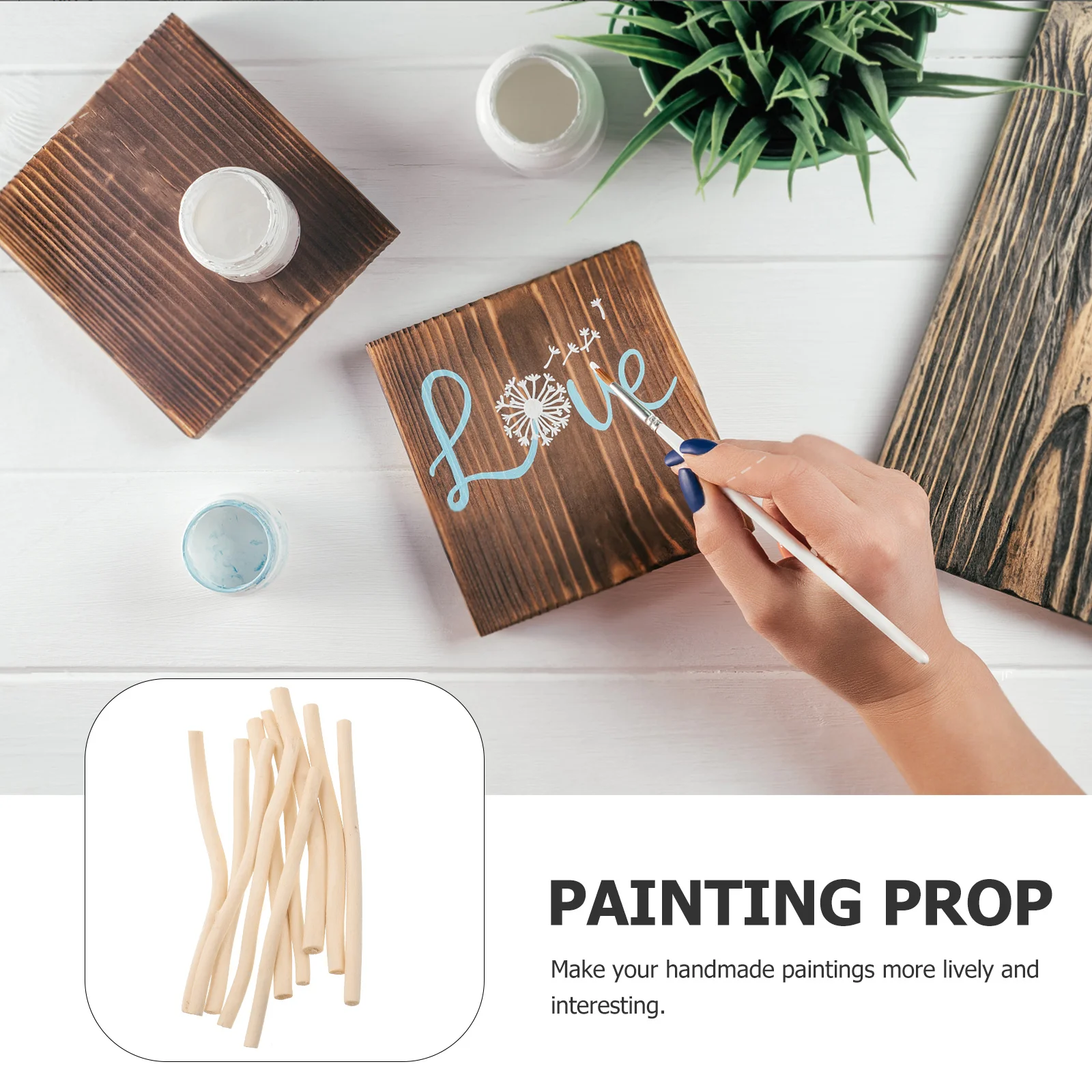 

10Pcs Mini Dry Branches Natural Wood Sticks Rustic Craft Sticks for DIY Home Decoration Photo Props Crafting Supplies