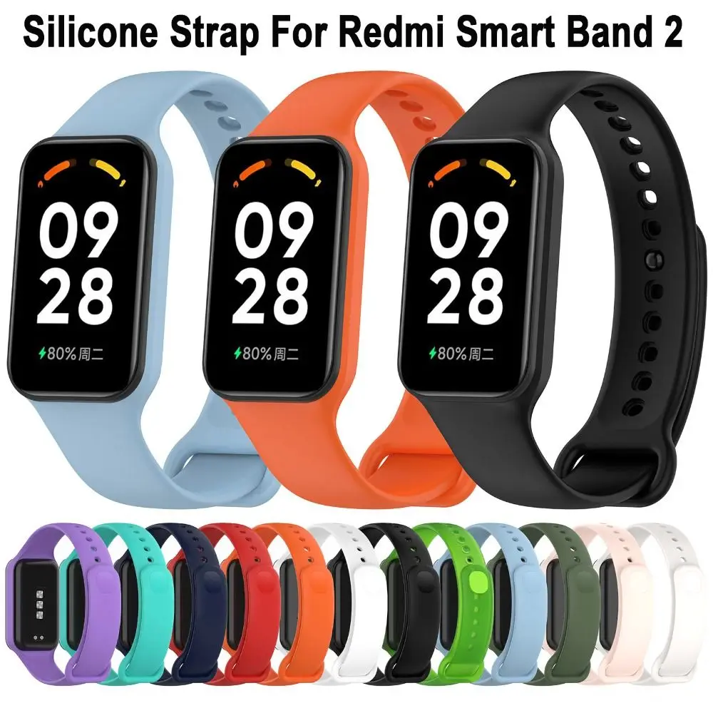 Soft Sport Wacthband Replacement Strap Bracelet Silicone For Redmi Smart Band 2