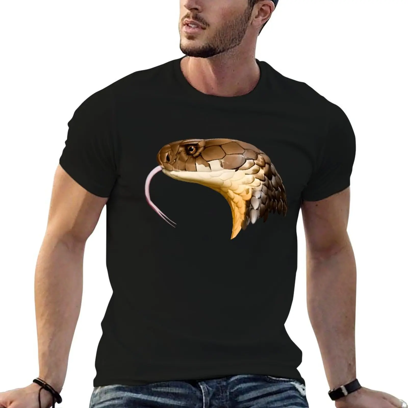 

King Cobra T-Shirt man graphic t shirt men t shirt cotton 100% t shirts for man graphic funny T-Shirt