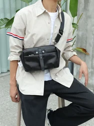Orabird Luxury Men's Crossbody Bag Vegetable Tanned Cowhide Waist Chest Handbag Fashionable Travel Bag