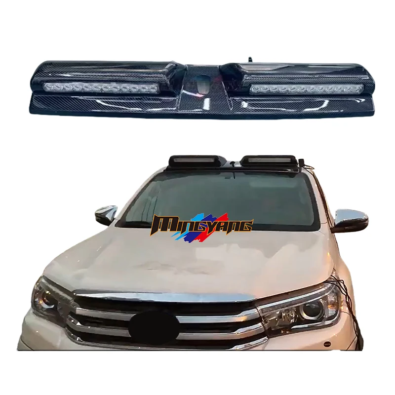 

Modification Car Carbon Roof Spoiler Light Roof Top Fog-Proof Light Car Offroad Led Light bar for Hilux Revo Rocco Water
