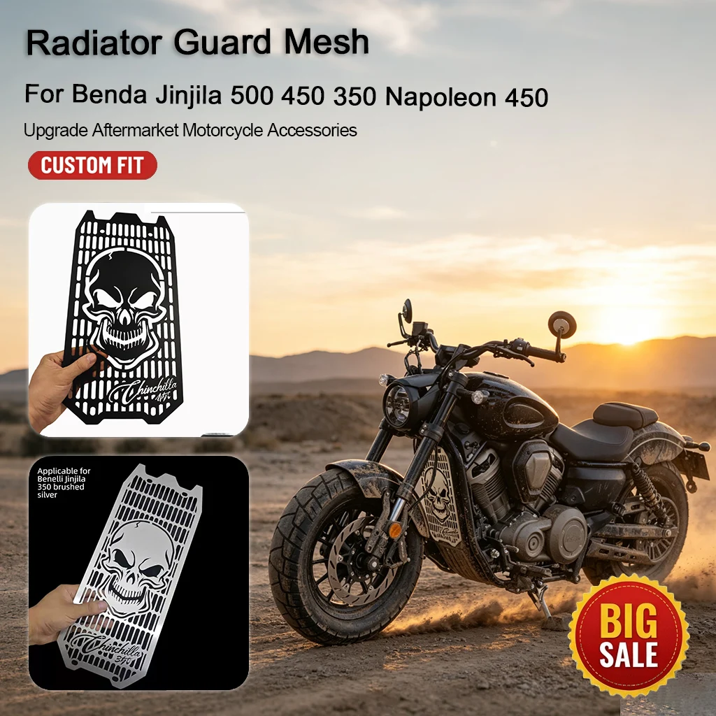 Metal Decor Radiator Guard Mesh Modified Protection Accessories For Benda Jinjila 500 450 350 Napoleon 450 Motorcycle