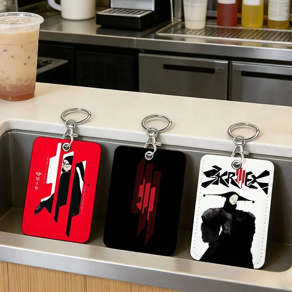 

Rapper S-Skrillex Card Holder With Keychain For Access Card Bus Pass & Card Credit ID Bank Card Protective Case