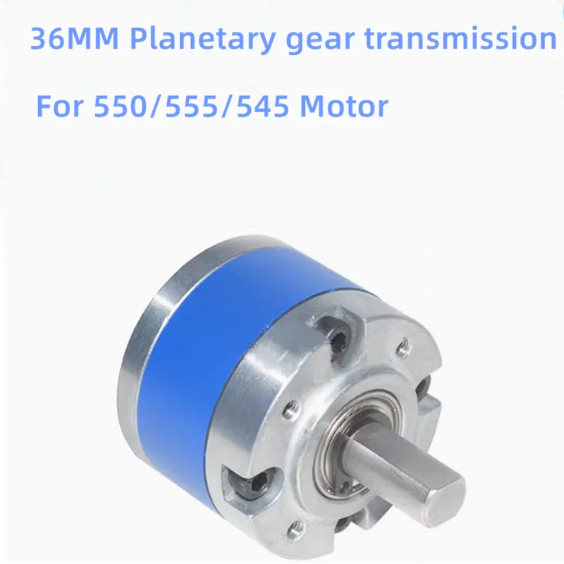 36mm planetary gear reducer with high torque for 550/555/545 electric locomotive model aircraft model robot 5.18to1-263to1