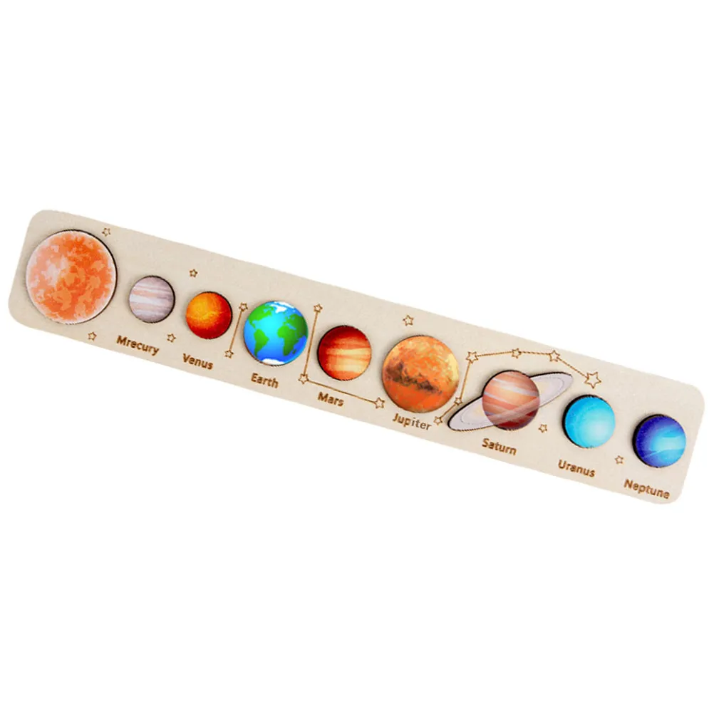 

Набор из 1 шт. развивающей головоломки «Планеты Солнечной системы»: обучающая когнитивная доска, игра Монтессори для раннего развития, развивает практические навыки, весело