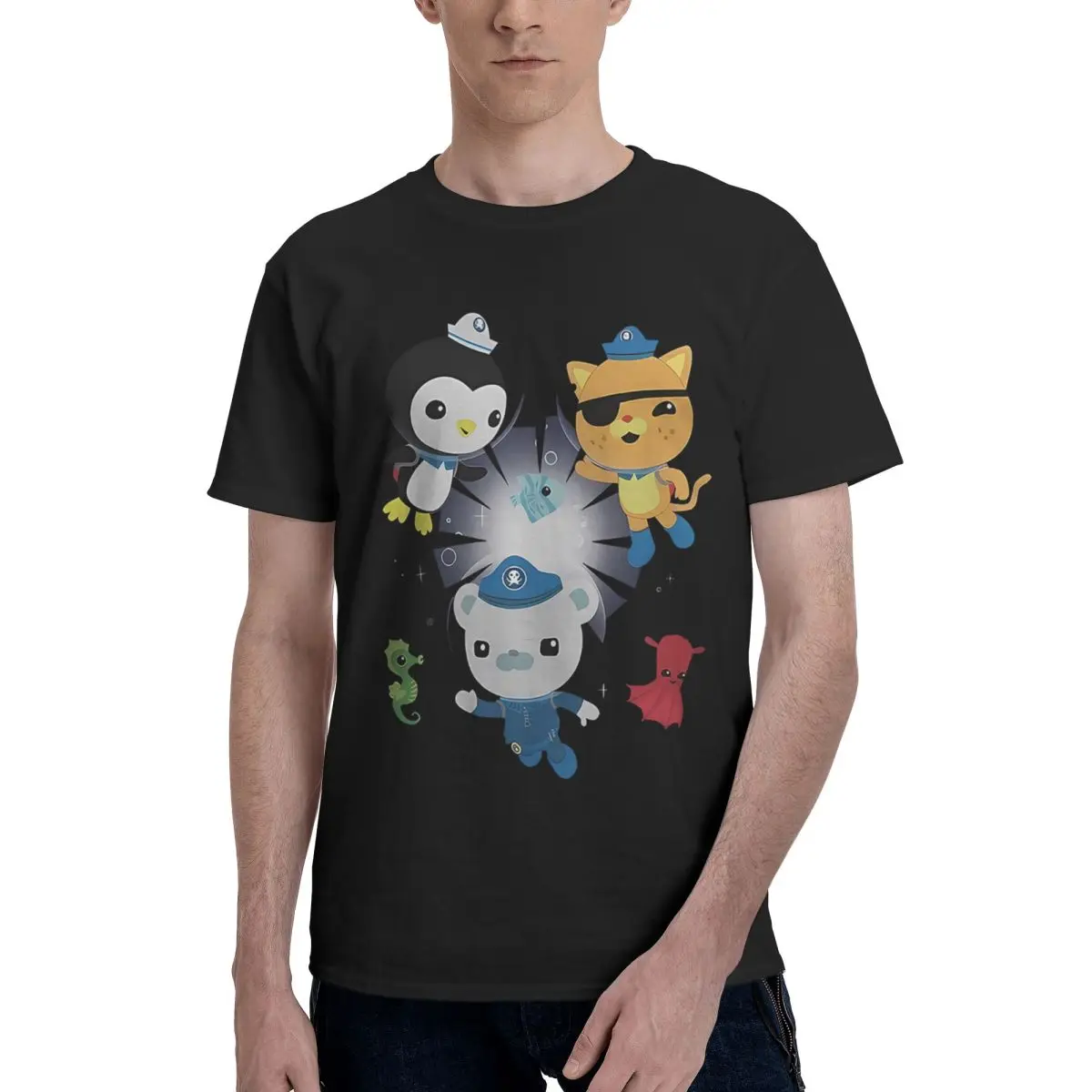 

The Octonauts 1, повседневная дышащая удобная футболка из 100% хлопка, новые топы и футболки, мужская рубашка