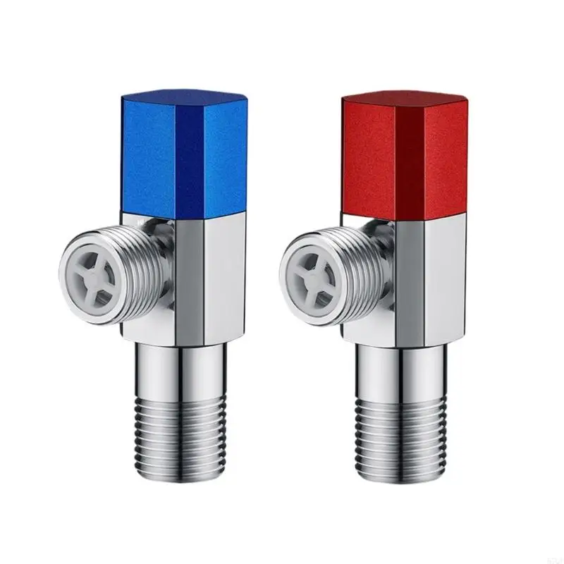 57QF Hot/Cold Water Shut Down Valves Brass 1/2inch Turn Angle Stop Valves Brass Plumbing Fitting for Hot/Cold Water Systems