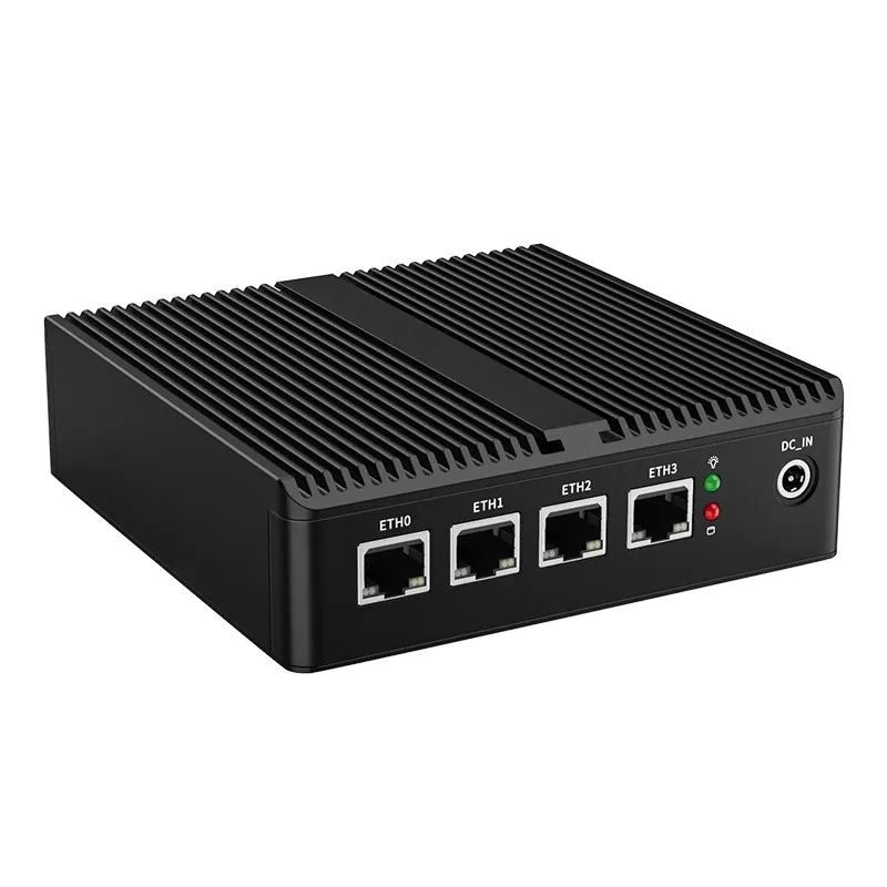 Yohirs الصناعية كمبيوتر صغير Inter N100 DDR5 M.2 NVME دعم 3G 4G WIFI HDMI2.0 4xUSB 1xDP Win11 Pro Linux PfSense ESXi جدار الحماية